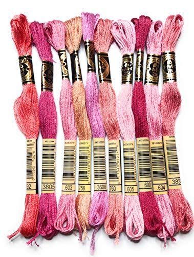 DMC Set 10 matassine Mouliné tonalità Colore Rosa