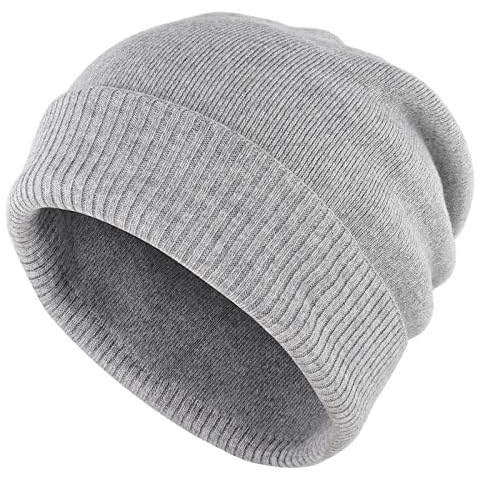 Gisdanchz Strickmütze Mütze Damen Winter Wollmütze Damen Beanies Fisherman Männermützen Winter Mütze Wolle Fischermütze Fleece Wintermütze Strickmütze Slouch Beanie Winter Hats Women Hellgrau Cover