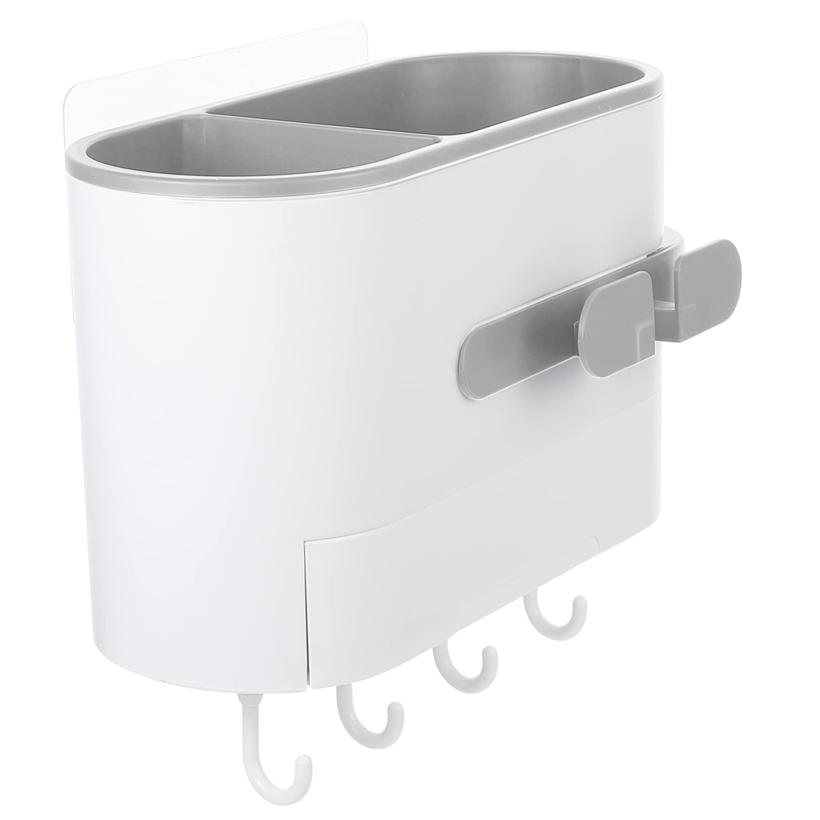 VICASKY 1pc Wall Mounted Hair Dryer Holder Multi Function Storage Rack for Bathroom Punch Design Space Saving Organizer Easy Installation for Clean and Organized Spaces