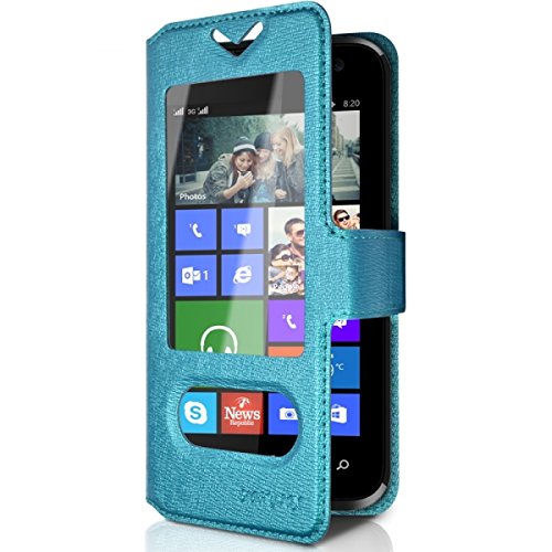 Seluxion – Carcasa – Funda S View Universal S color azul claro para Archos 40 Cesium