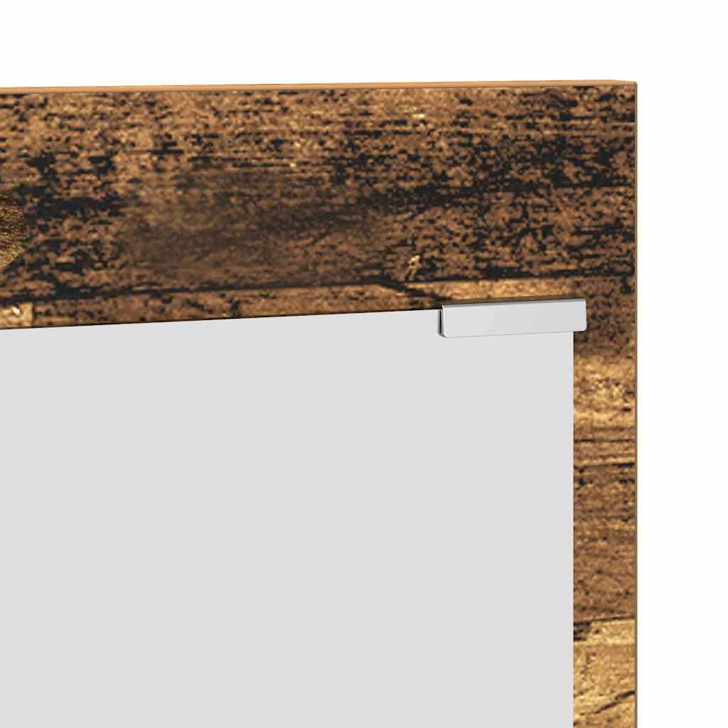 Wandregal Kleiderständer Altes Holz 70x10x90cm Holzwerkstoff mit Haken und Ablagebrett Modernes Design für Flur Eingangsbereich und Wohnzimmer