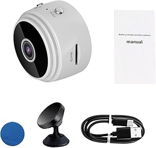 WIWIDANG Camtrix Camera, Camtrix Magnetic Mini Security Camera, Mini Wifi Security Camera 1080 HD Night Vision Camera Mini Spy Camera Wireless Hidden for Home, Shop, Outdoor (White)