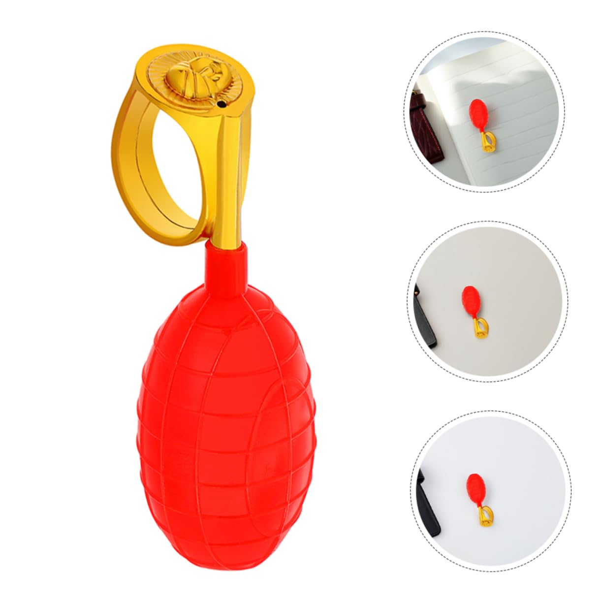Gatuida 3 Pezzi Anello spruzzatore d'Acqua per Tutta la Anello Divertente umoristico Giochi d'Acqua complicati Giocattolo ad con spruzzo d' plastica Rosso