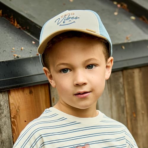 Casquette enfant maximo aspect denim style snap-back bleu