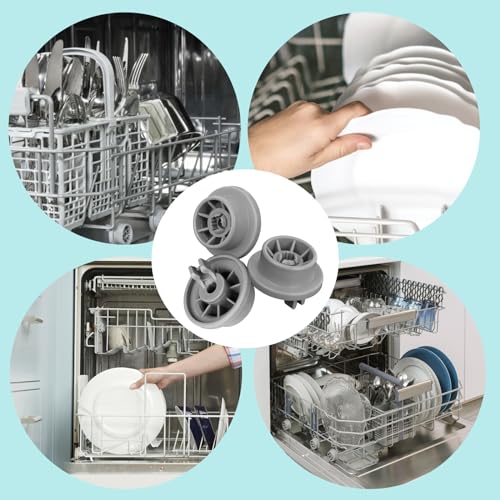 8Er Set Korbrollen Geschirrspüler Spülmaschine Rollen Unterkorb Korbrollen Spülmaschine Ersatzteile Kompatibel für Viele Gängige Bosch & Siemens Geschirrspüler | Modell 165314