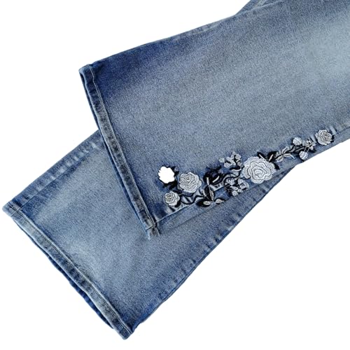 Plus Size Flare Jeans for Women Bootcut Jeans for Women Stretchy Bell Bottom Jean for Womens Embroidered Wide Leg4