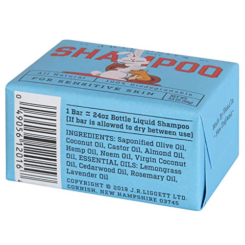 Image of J.R.LIGGETT'S Small Animal Shampoo Bar, Natural Cleansing Bar for Rabbits, Guinea Pigs, Ferrets, and Small Pets, Gentle Hypoallergenic Formula, Detergent-Free, 3.5 oz