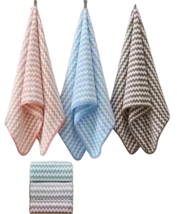 T TRENDY MART Microfiber Hand Towels, 400 GSM, Ultra Soft and Quick Dry, Small Size Hand Towels (Pack of 2) Any Random Color