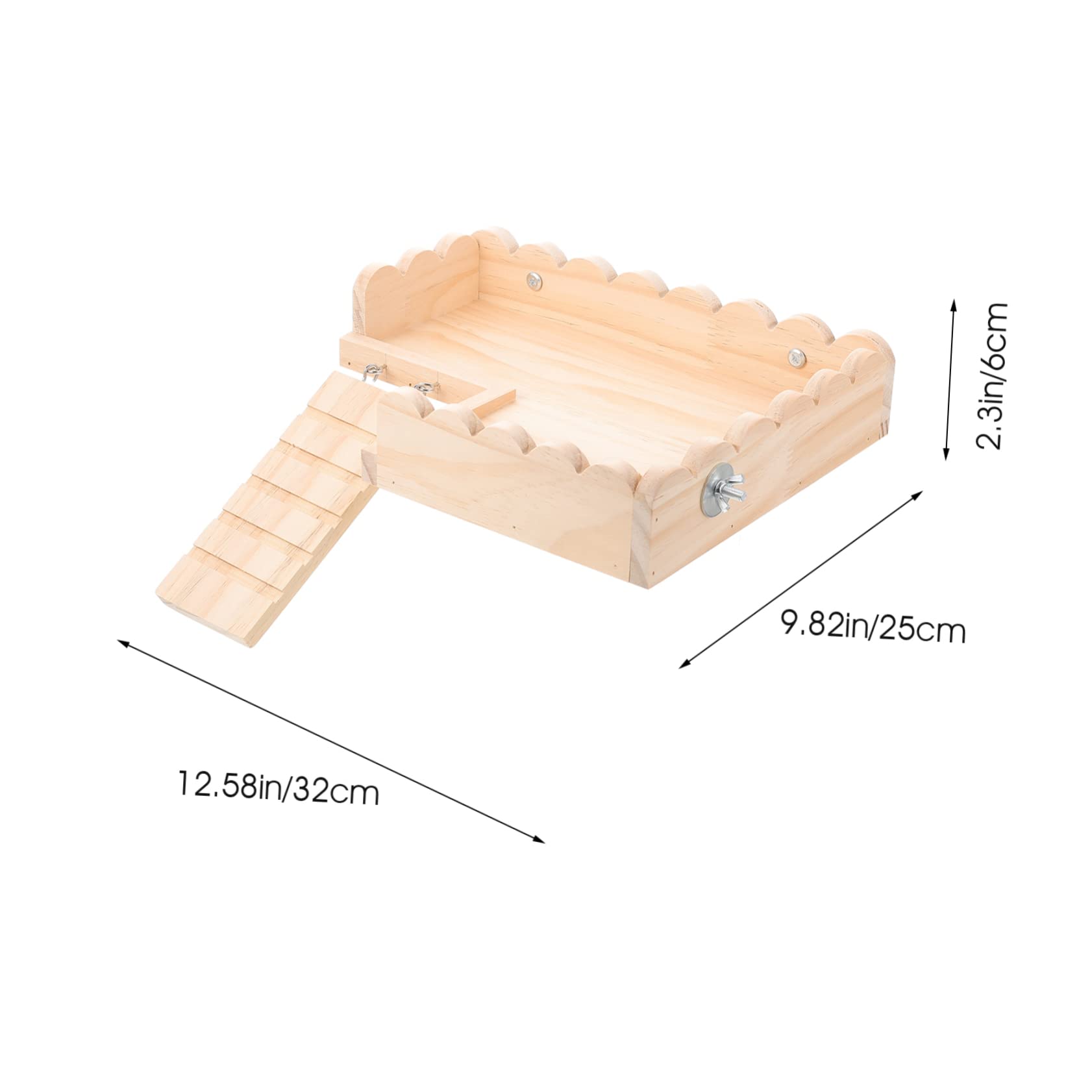 Juguete De Hámster Zona De Juegos para Ratas Plataforma De Hámster con Escalera para Hámster Pájaro Se Posa Jaula Juguetes Base De Hámster Tablero De La Jaula De Madera