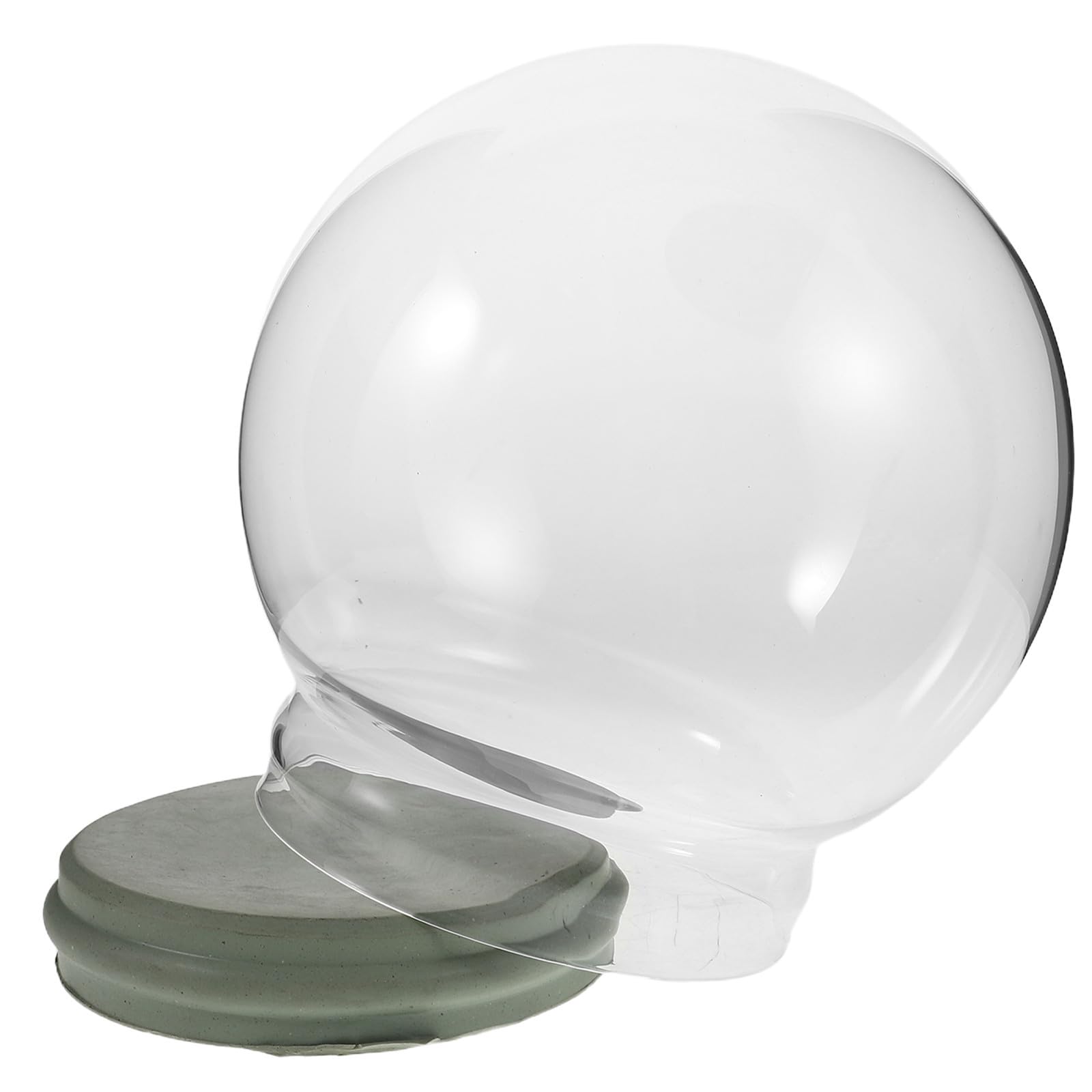 Toyvian 2 Piezas Globo de Nieve de Vidrio Transparente Vacío con Tapa de | Reutilizable, Diseño Engrosado y Fácil de Limpiar, Decoración Navideña para Hogar y Manualidades Año tras Año