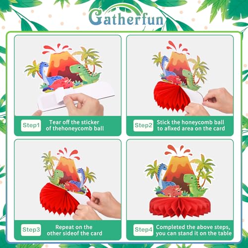 image for Gatherfun Dinosaur Birthday Party Supplies Kit - Dinosaur Themed Table