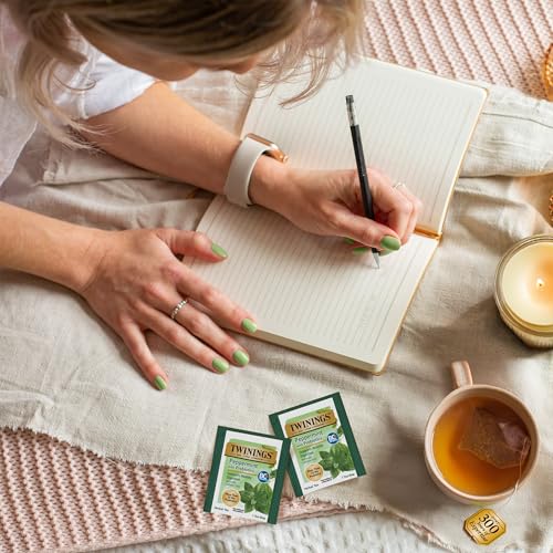 Image of Twinings Superblends Probiotics+ Peppermint & Fennel Herbal Tea, 250 Million CFUs per Cup, 18 Tea Bags (Pack of 2), Naturally Caffeine-Free, Enjoy Hot or Iced