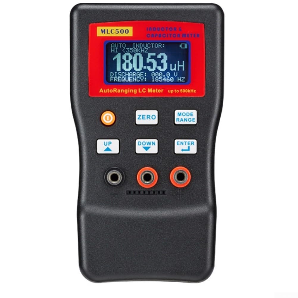 Medidor digital LCR de rango automático para inductancia de capacitancia, pantalla de 5 dígitos, 0.01pF a 100MF, 0.001uH a 100H para pruebas eléctricas (instrumento + clip)