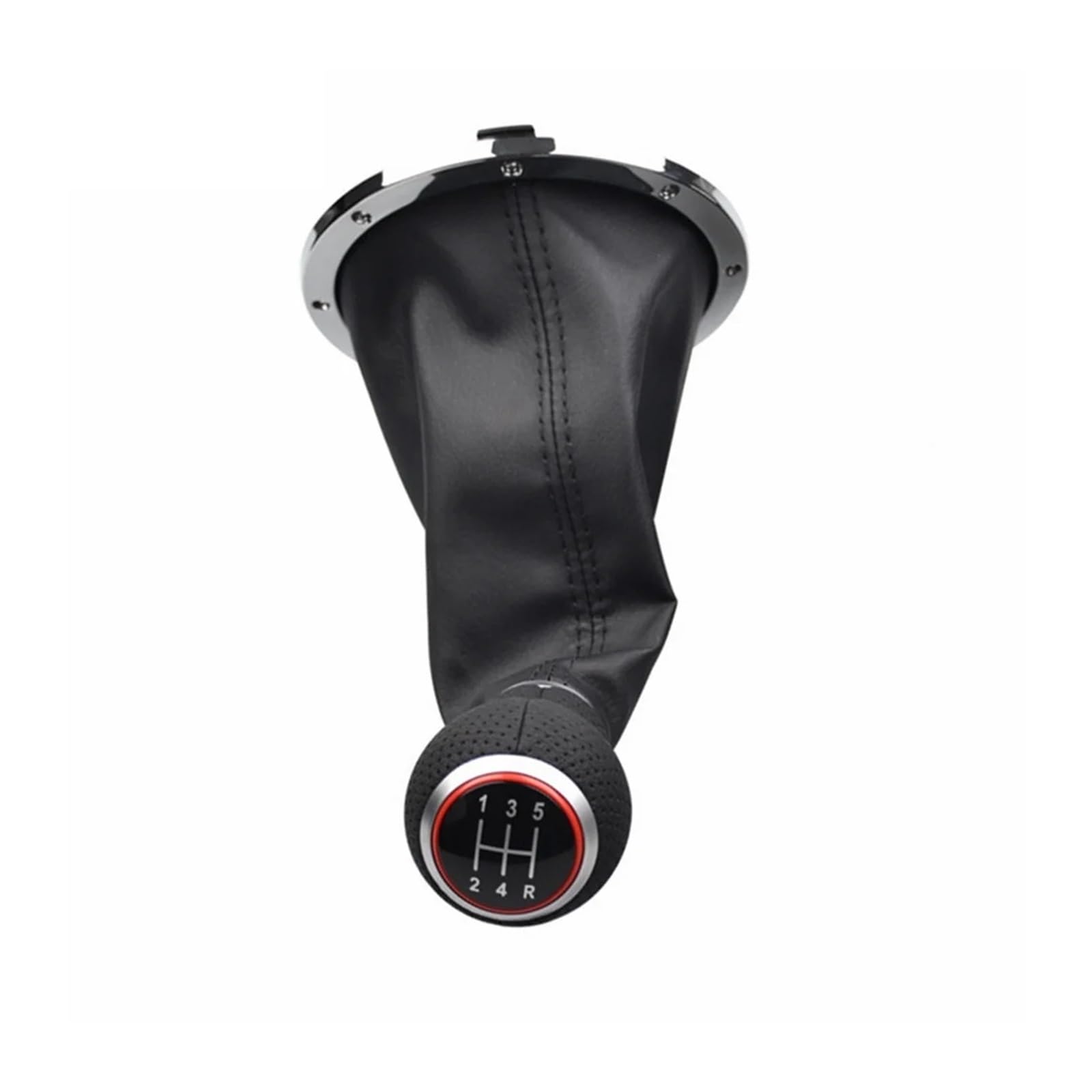 Srvsqtptvk Red Ring Car Shift Knob For Vw For Gol 1994-2010 For Parati For Saveiro For Pointer 12Mm 5 Speed Manual Gear Shift Knob Pu Gaiter Boot(Red Ring)