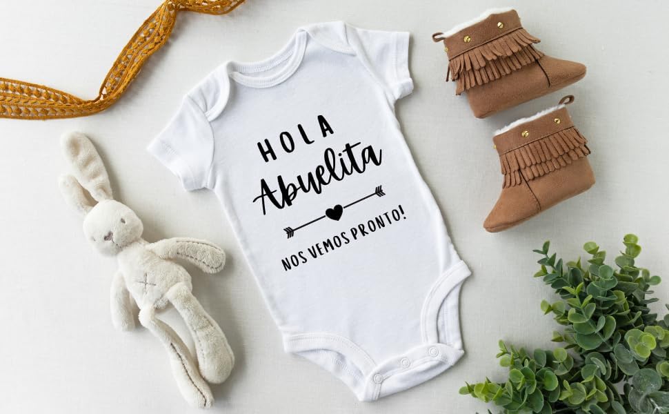 "Hola Abuelita Nos Vemos Pronto" Pregnancy Announcement Outfit – Gift for Expecting Grandparents - Image 6