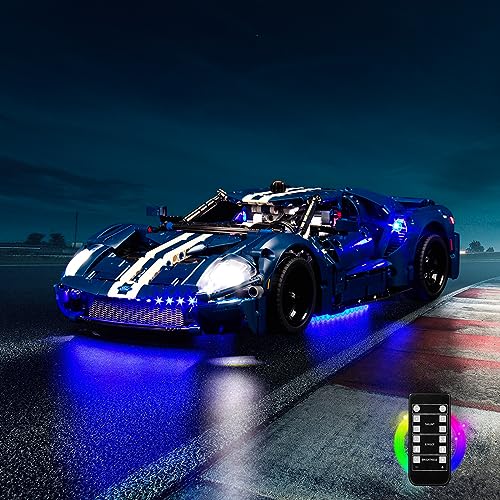 Image of Upgraded Light Kit Compatible with Lego Technic 2022 Ford GT 42154 Car Model, Remote Control Compatible with 42154 (Model Not Included)