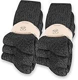 6 Paar Norweger Socken mit Wolle Anthrazit, Wintersocken, Herrensocken mit Polstersohle Farbe Anthrazit Größe 43-46