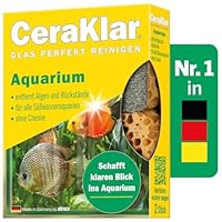 abrazo CeraKlar Aquarium Scheibenreiniger - 2 Scheibenreiniger Aquarium Glasreiniger, kratzfreier Algenentferner für Süßwasseraquarien und Terrarien