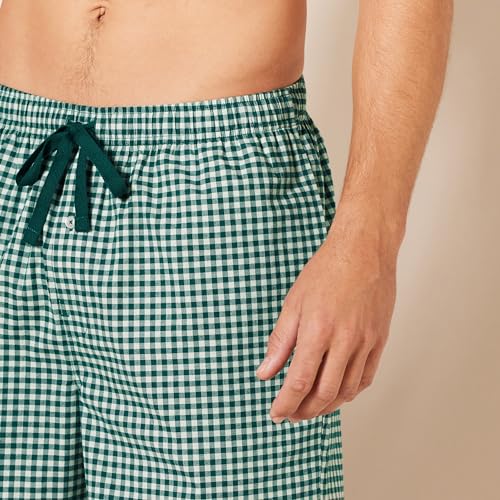 Image of Amazon Essentials Men's Lounge Sleepwear Pajama Bottom Shorts, Cotton Stretch Poplin