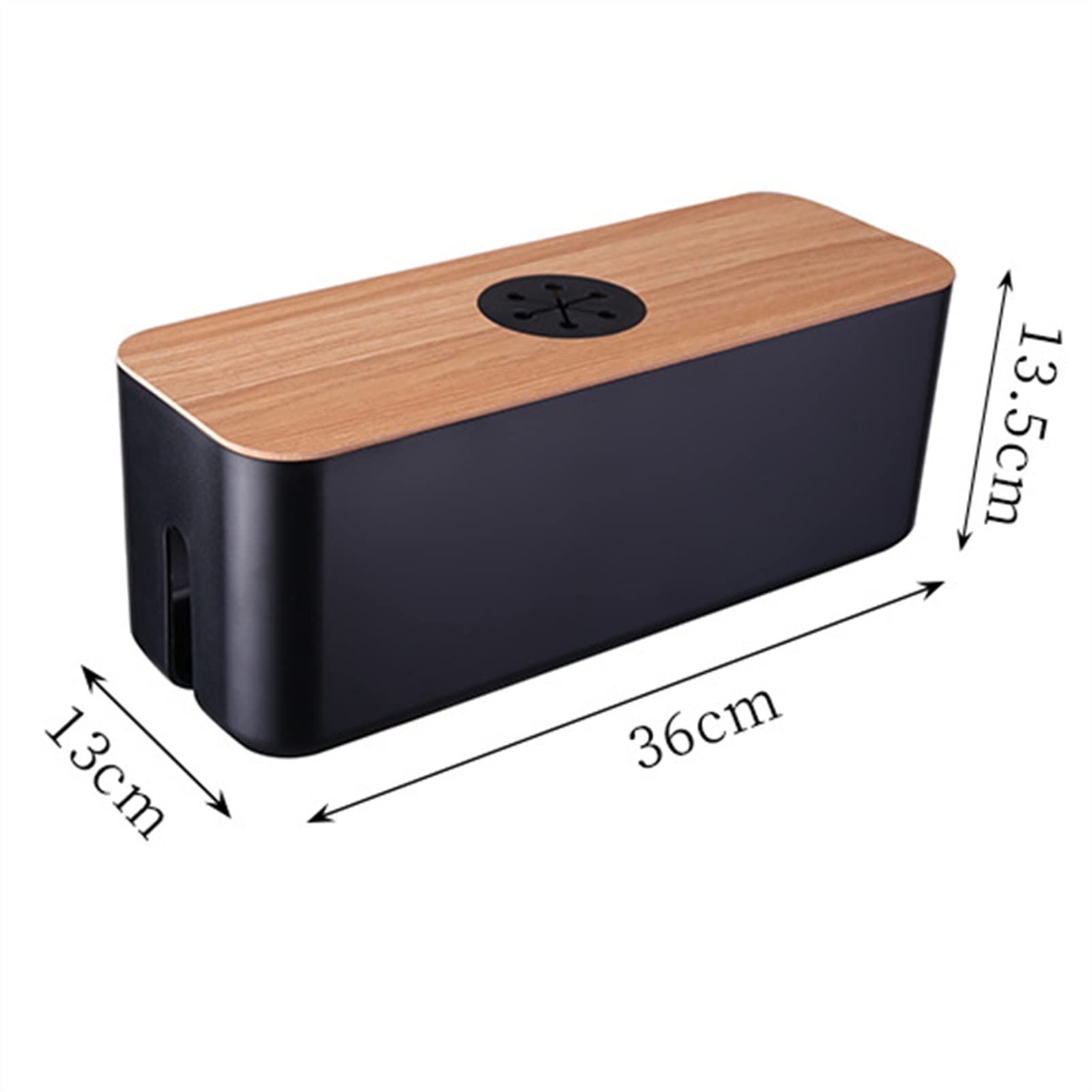 Scatola per Cavi Scatola di stoccaggio del Filo con Coperchio di Legno, Scatola di stoccaggio del Cavo della Rete del Cavo del Telefono Cellulare, Gestione del Caricatore della Famiglia Tipo Nascosto