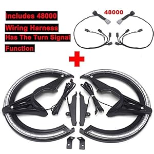 HWH Nouveaux Accessoires de Moto Housses de Rotor de Disque de Frein avec Une Bague Jaune L.E.D pour Ho.DA GL1800 Goldwing 1800 2020 2019 2018 Durable (Color : D)