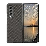 Generic-Carbon Fiber Texture Phone Cases for Samsung Galaxy Z Fold 3 case Front Cover and Back Cover fold Shell Carbon Fiber Texture Super Light and Thin Galaxy Z Fold 3 5G Phone Shell - Black