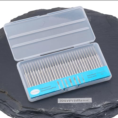 Puntas de diamante cónicas para herramienta rotativa 30 piezas miniatura 4