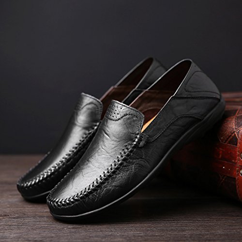 Go Tour Men's Premium Genuine Leather Casual Slip on Loafers Breathable Driving Shoes Fashion Slipper4