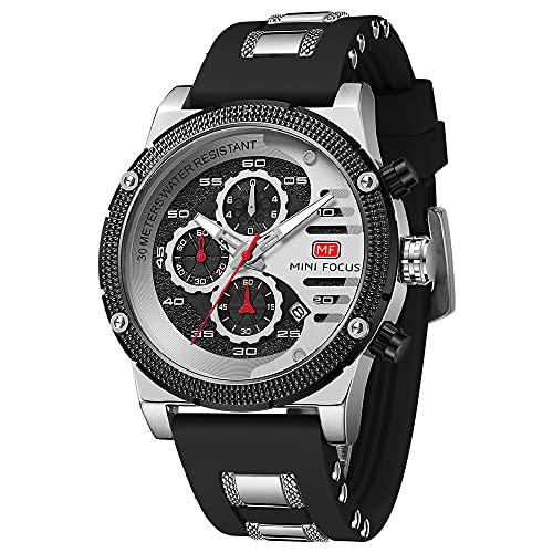 Image of AIMES Mens Watches Chronograph Waterproof Sport Military Watch for Men Analog Quartz Movement Stylish Wrist Watch Elegant Gift Watch for Men