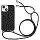 Foonary Handyband Hülle mit Band für iPhone 14 6,1 Handyhülle, Leopard Design Kette Necklace Case mit Kordel zum Umhängen Silikon Bumper Kratzfest Schutzhülle Cover Schnur für iPhone 14 / iPhone 13
