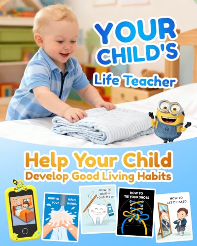 Image of KOKODI Kids Smart Phone Toys, Minions Collab Birthday Gifts Idea for 3 4 5 6 7 8 Year Old Boys, Touchscreen HD Digital Dual Video Camera, Preschool Learning Toy for Kids 3-5 Travel Trip Activity