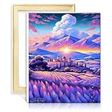 【Ce que vous recevrez】Le kit de peinture numérique comprend 1 toile texturée pré-imprimée (avec cadre), 1 jeu de peintures acryliques, 3 pinceaux professionnels. Taille de la toile de peinture étendue : 16x20 pouces. (40x50 cm)