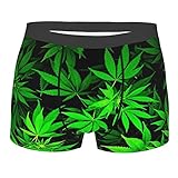 PARKNOTES Weed marijuana leaf Boxer Briefs for Men Breathable Men's Underwear Mens Ride-Up Underpants Medium