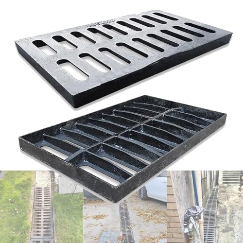 Rejilla de drenaje duradera de metal resistente de 500x500 mm ranurada 2