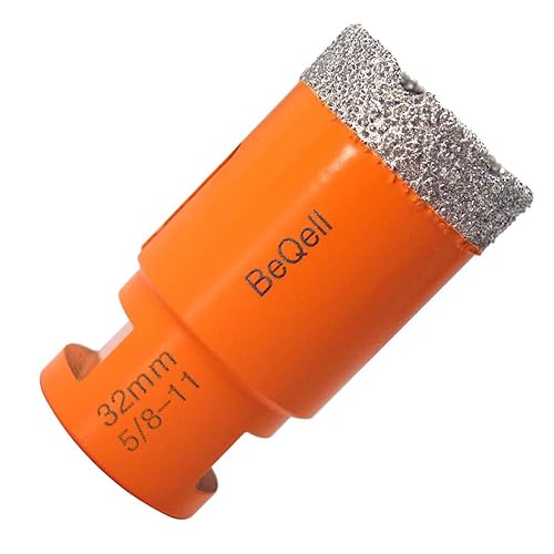 Miniatura 7 de Juego de 2 brocas de diamante para azulejos de porcelana, vástago hexagonal de 14 de pulgada y 0.236 in, cambio rápido, taladro de diamante seco,