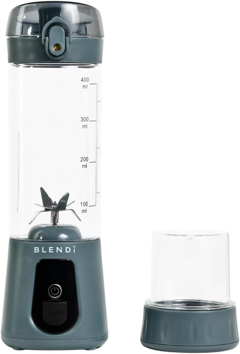 Blendi Pro+ Portable Blender (דגם 2025 חדש, 17.5oz, אפור) – מנוע 120W מוחץ קרח משודרג, USB-C נטען, בלנדר אישי אלחוטי לשייקים ושייקים – ללא BPA, ידידותי לנסיעות