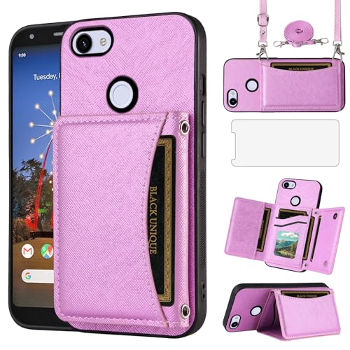 Étui portefeuille Google Pixel 3a XL Asuwish avec verre trempé housse protection antichoc