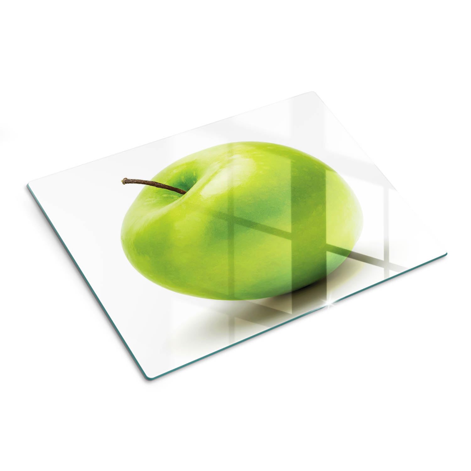 Tagliere e piastra di protezione in vetro 40x30 cm Mela verde