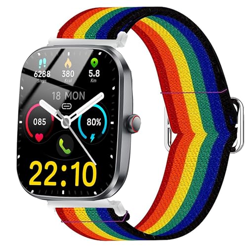 Bracelet de montre intelligente T70 Blueshaweu en nylon tressé premium