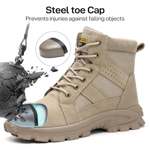 Steel Toe Boots for Men Comfortable Mens Work Boots Indestructible Construction Industrial Safety Boots2