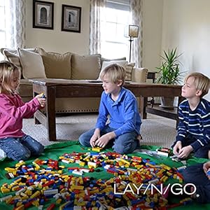 Lay-n-Go 2-in-1 Portable Drawstring Toys Storage Organizer and Play Mat for Room and Travel, Made for Kids and Toddlers with a Durable Patented Design Lay n Go 2 in 1 Portable Drawstring Toys Storage Organizer and Play Mat for Room and Travel Made for Kids and Toddlers with a Durable Patented Design