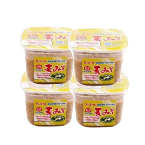 無添加生麦みそ 3kg 750g ×4パック 味噌 みそ 麦みそ 無添加 生 味噌汁 みそ汁 大豆 麦 スープ 調味料 減塩 甘口 糀 こうじ 田舎 国産 愛媛 愛南町 マルマサ醤油
