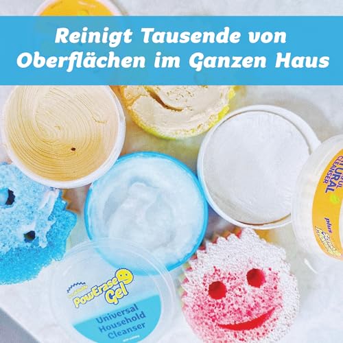 Scrub Daddy Powerase Gel Teppichreiniger und Fleckenentferner – für Kleidung, Teppich- und Polsterreiniger Sofa Paste für Leder, Autoteppich, Couch - Reisewaschmittel inkl. Scrub Mommy Schwamm