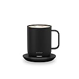 Ember Temperature Control Smart Mug 2, 10 oz, Black, 1.5-hr Battery Life - App Controlled Heated Coffee Mug - Improved Design Black 10 oz