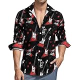 Amplia gama de tallas: disponible en tallas europeas de S a 2XL, esta camisa con botones para hombre con estampado de guitarra rock roja ofrece un ajuste holgado que se adapta a la mayoría de tipos de cuerpo. Consulta nuestra tabla de tallas para encontrar el ajuste perfecto para tus necesidades, ya sea que estés buscando camisas de manga larga con botones para hombre o algo más casual