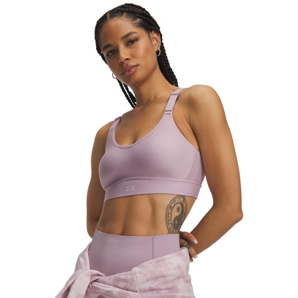 Under Armour Women's Armour Mid Heathered Sports Bra