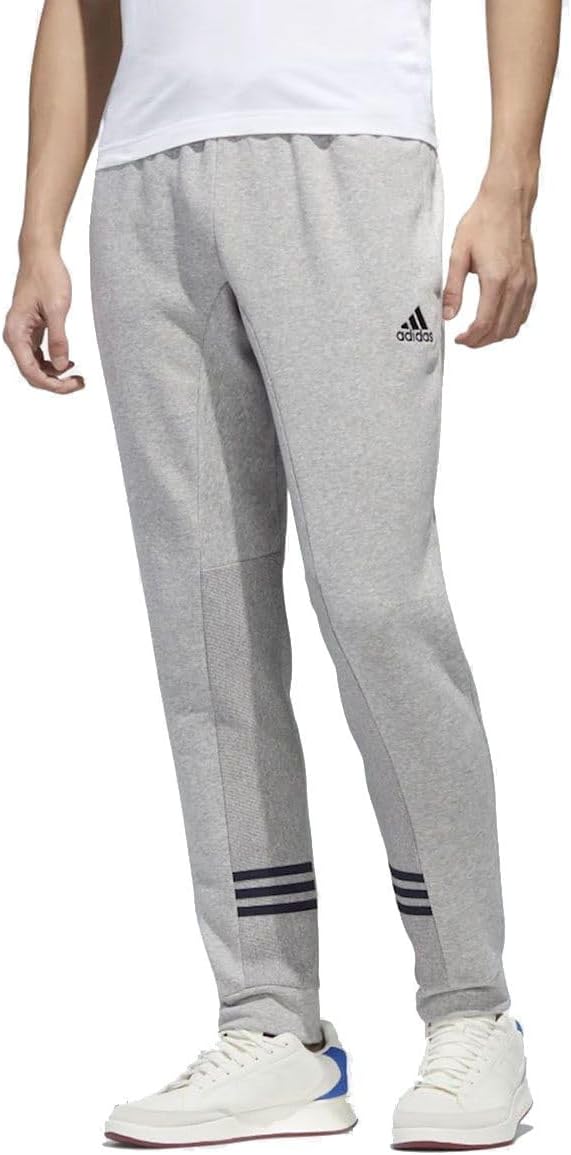 adidas mens Essentials Comfort Pants Medium Grey Heather/ Ink Small