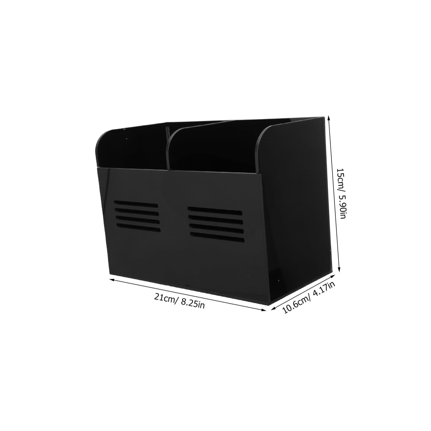 Acryl Strohhalmspender Organizer für Küchentheke Schwarz, Kompakt | Offenes Design mit Leicht zu Reinigender Struktur, Passend für Bambusspieße und Essstäbchen, Platzsparend
