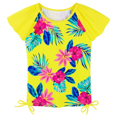 Image of Girls Rash Guard 2 Pieces Bathing Suit UPF50+ Swimsuit with Swimming Skirt Swimwear 2-14Y