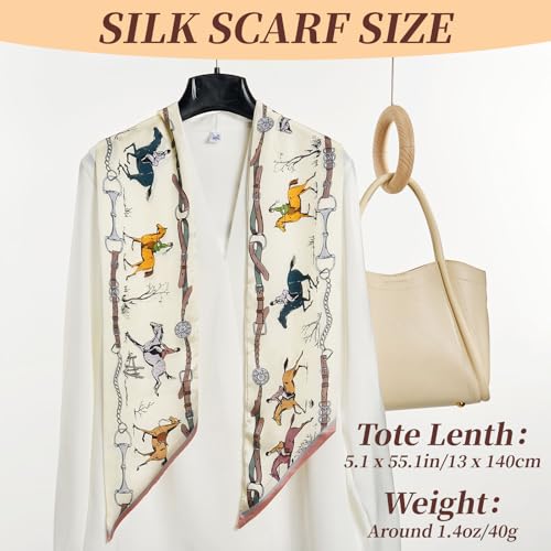 Silk Like Scarf for Women Neck Scarf Belt Satin Scarf for Hair Tie Fashion Purse Scarf for Handbag Accessories Charm3